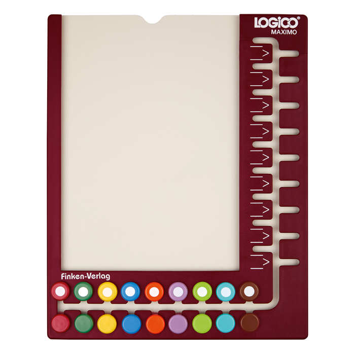 LOGICO-Rahmen MAXIMO | Roter Rahmen mit 18 bunten Knoepfen, ca. 24 x 30 cm | 3601 LOGICO-Rahmen MAXIMO | Roter Rahmen mit 18 bunten Knoepfen, ca. 24 x 30 cm | 3601