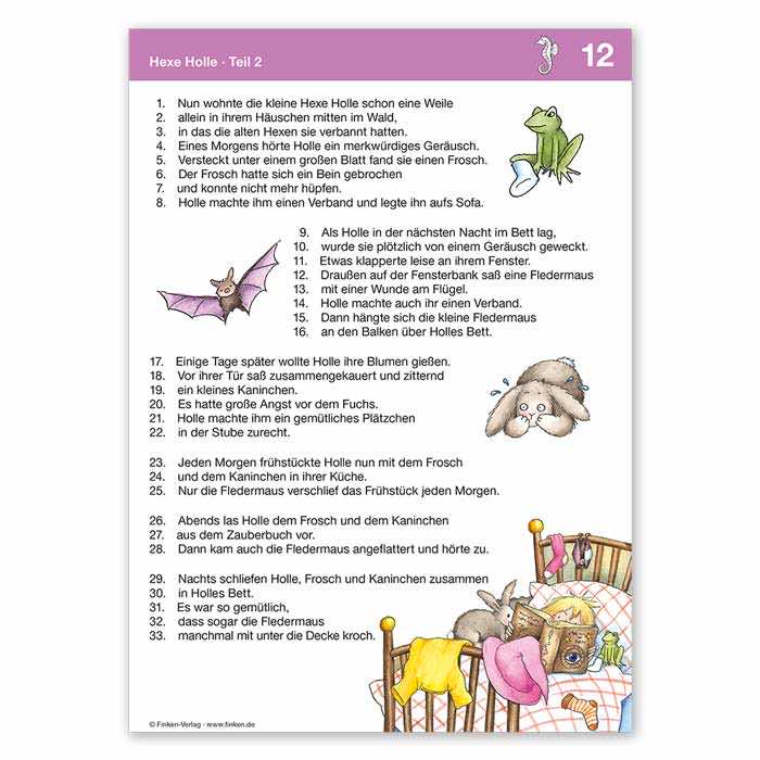 Deutsch 3 | LOGICO-Uebungsbox MAXIMO | Beispielkarte Geschichte Hexe Holle  | 3626