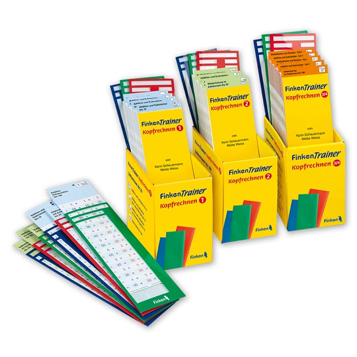 FinkenTrainer Kopfrechnen 1, 2 und 3/4 | Kopfrechenkarteien mit Einstecktaschen | Paketangebot | 1696 FinkenTrainer Kopfrechnen 1, 2 und 3/4 | Kopfrechenkarteien mit Einstecktaschen | Paketangebot | 1696