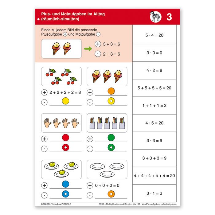 Multiplikation und Division bis 100 | LOGICO Foerderbox PICCOLO | Plus- und Malaufgaben im Alltag | 3393 Multiplikation und Division bis 100 | LOGICO Foerderbox PICCOLO | Plus- und Malaufgaben im Alltag | 3393