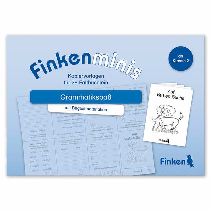 Grammatikspaß | Finkenminis Kopiervorlagen-Heft für 28 Faltbüchlein | 1562