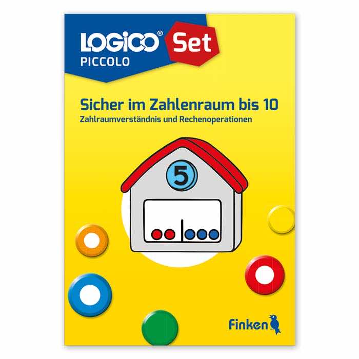 Sicher im Zahlenraum bis 10 | Zahlenraumverstaendnis und Rechenoperationen | LOGICO-Set PICCOLO mit 16 Karten | ab 1. Klasse | 3374 Sicher im Zahlenraum bis 10 | Zahlenraumverstaendnis und Rechenoperationen | LOGICO-Set PICCOLO mit 16 Karten | ab 1. Klasse | 3374