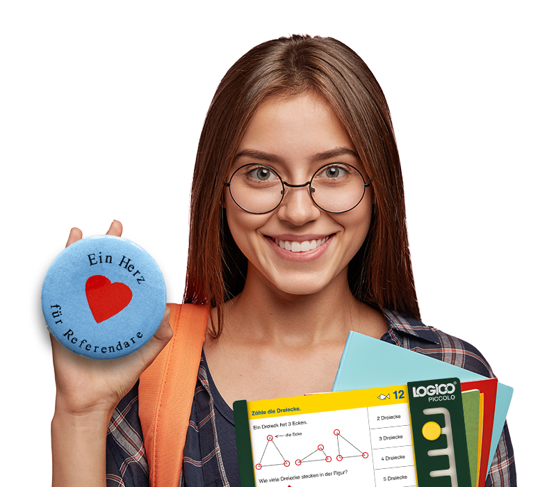 Schulbedarf, Kleidung, Runder Spiegel, Kreide/Prüfungsunterlage, Brille, Zubehör, Button, Aufkleber, Abziehpin, Mitbewertung,