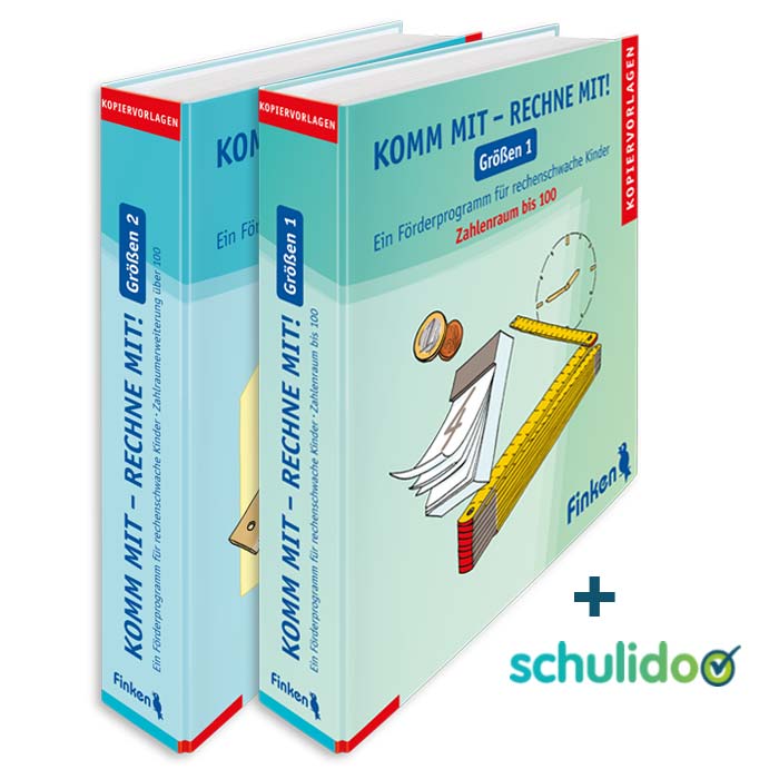 Komm mit – rechne mit! Groeßen 1 und 2 | Foerderprogramm für rechenschwache Kinder | 2 Ordner Paketangebot | 3033