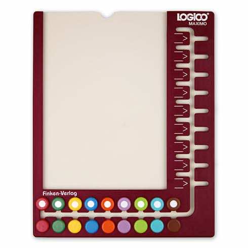 LOGICO-Rahmen MAXIMO | Roter Rahmen mit 18 bunten Knoepfen, ca. 24 x 30 cm | 3601 LOGICO-Rahmen MAXIMO | Roter Rahmen mit 18 bunten Knoepfen, ca. 24 x 30 cm | 3601