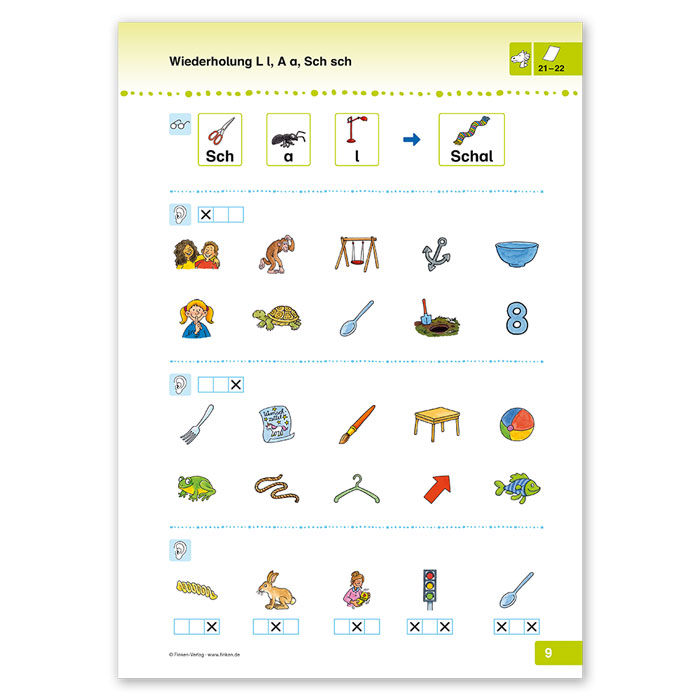 Alphabetisierung individuell | Hoer-Bilder-Buch mit BOOKii-Funktion | Wiederholung L l, A a, Sch sch | 3062