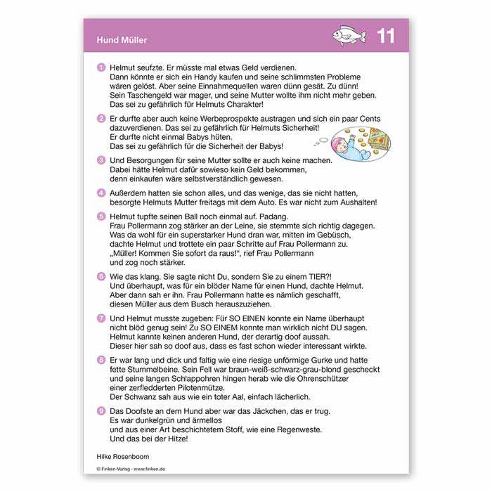 Deutsch 4 | LOGICO-Uebungsbox MAXIMO | Beispielkarte Geschichte Hund Mueller | 3627