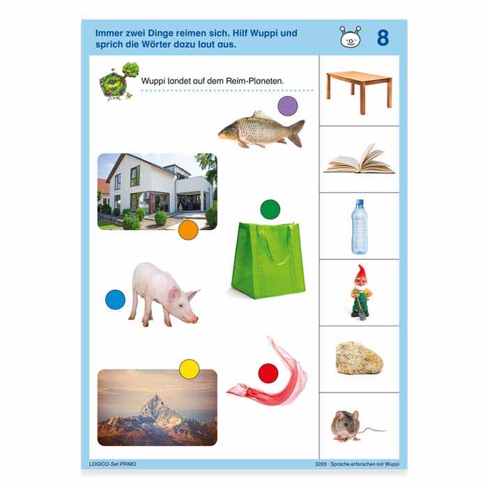 Sprache erforschen mit Wuppi | LOGICO-Set PRIMO | 3265 | Beispielkarte 8