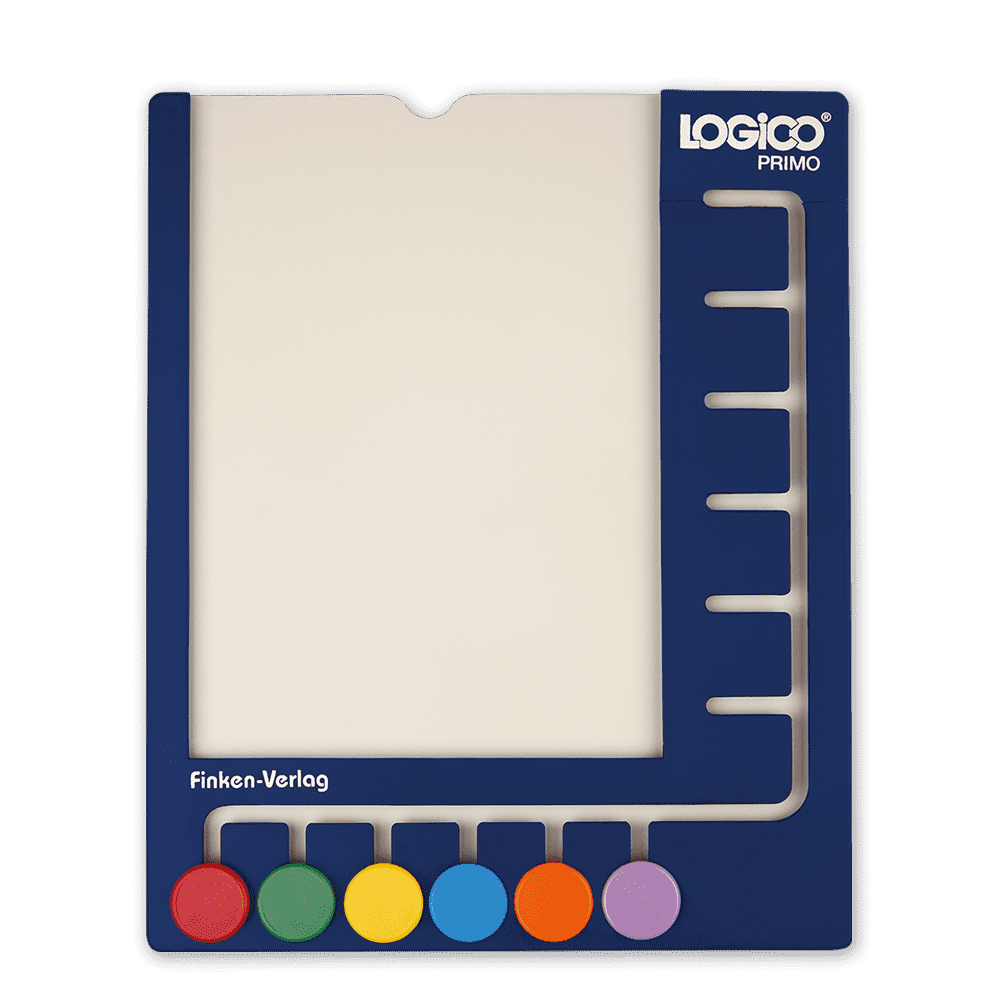 LOGICO-Rahmen PRIMO | Blauer Rahmen mit 6 bunten Knoepfen, ca. 23 x 28 cm | 3201 LOGICO-Rahmen PRIMO | Blauer Rahmen mit 6 bunten Knoepfen, ca. 23 x 28 cm | 3201